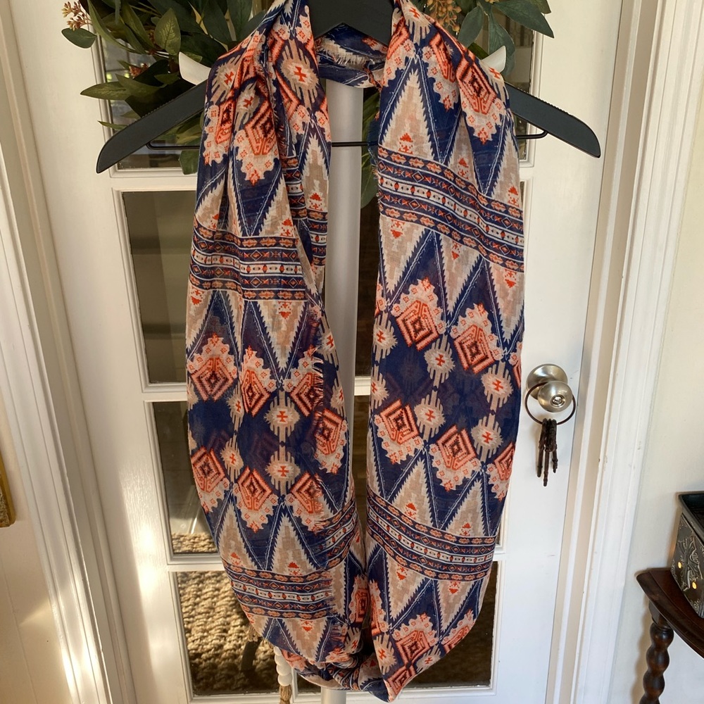 Maurices  Light Weight Boho Santa Fe Infinity Scarf OS